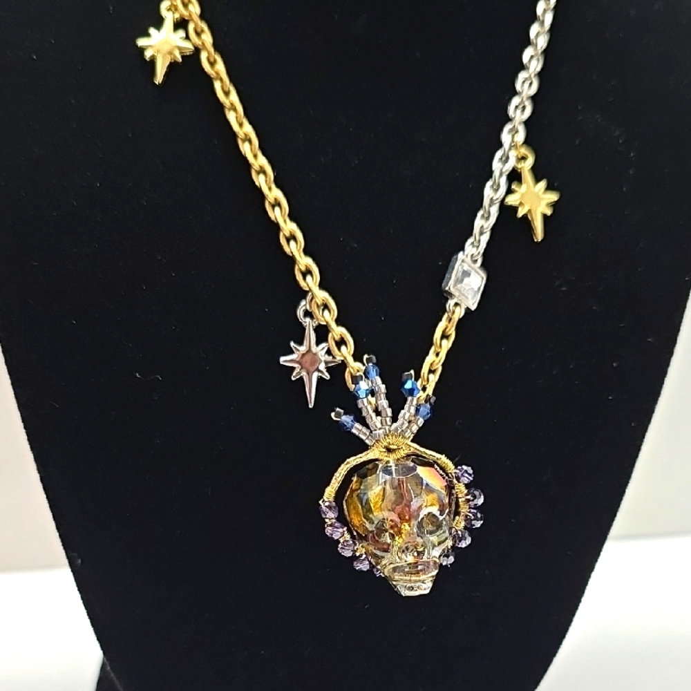 Handmade Crystal Skull Necklace
